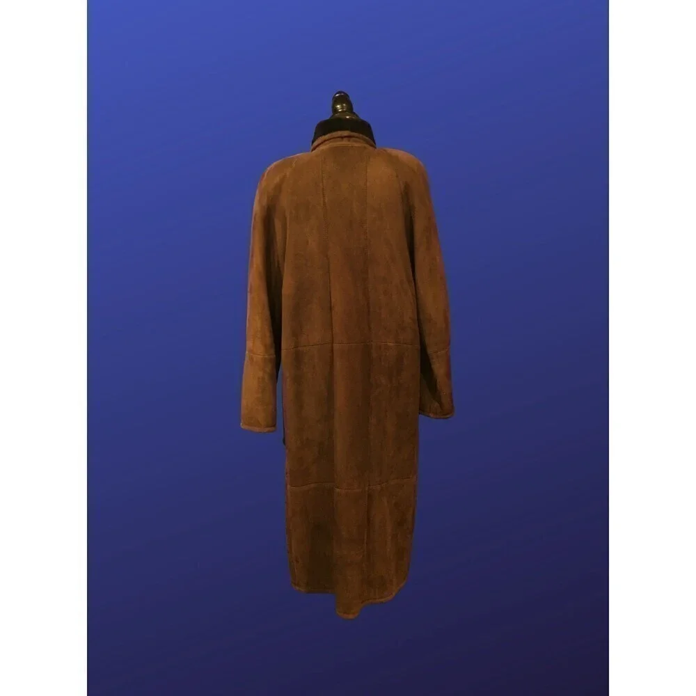 Searle-blatt Full Length SUEDE/SHEARLING Coat, Size Large, Pre-owned Vintage,EUC - Picture 2 of 12